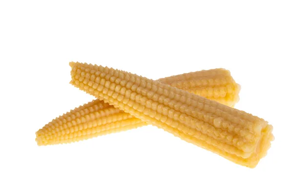 在白色背景上隔绝的腌制玉米 — 图库照片