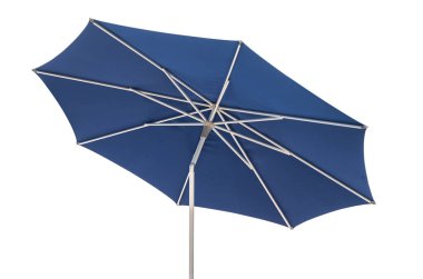 Beyaz arkaplanda büyük güneş şemsiyesi