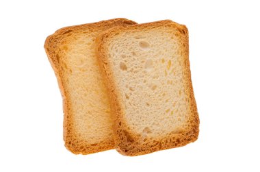 Beyaz arkaplanda izole edilmiş tost
