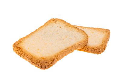 Beyaz arkaplanda izole edilmiş tost