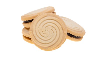 Beyaz arkaplanda çift çerez