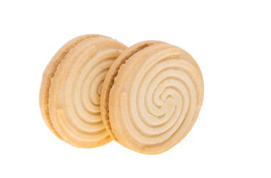 Beyaz arkaplanda çift çerez