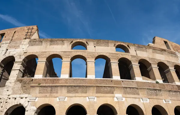 Koloseum Slunečného Dne Řím Itálie — Stock fotografie