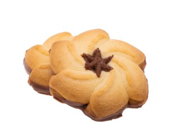 Beyaz arkaplanda izole edilmiş çerez çiçeği