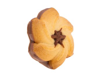 Beyaz arkaplanda izole edilmiş çerez çiçeği