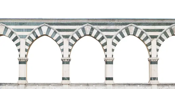 Italian stone arch on white background