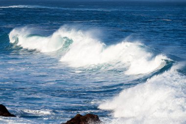 Tenerife 'de Atlantik Okyanusunda Dalgalar