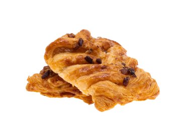 Beyaz arkaplanda reçelli İspanyol puf böreği