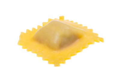 Beyaz arka plan üzerinde izole kare Mantı