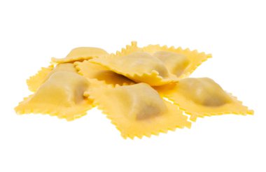 Beyaz arka plan üzerinde izole kare Mantı