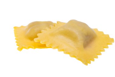 Beyaz arka plan üzerinde izole kare Mantı