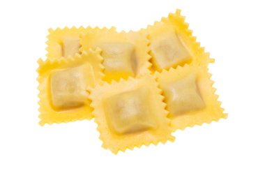 Beyaz arka plan üzerinde izole kare Mantı