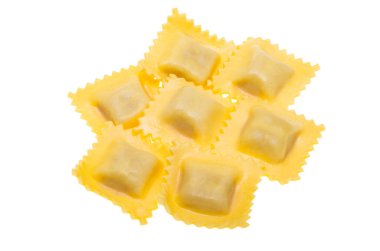 Beyaz arka plan üzerinde izole kare Mantı