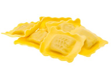 Beyaz arka plan üzerinde izole kare Mantı