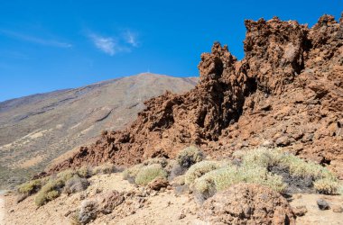 Tenerife 'deki Teide volkanının manzarası