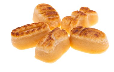 İspanyol badem ezmesi beyaz arkaplanda izole edilmiş