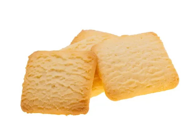 Ciasteczka Masło Białym Tle — Zdjęcie stockowe
