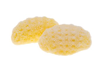 gnocchi beyaz arkaplanda izole edildi