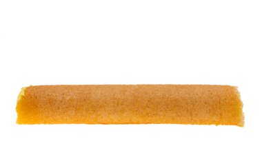 Beyaz arka planda limon kremalı waffle ruloları