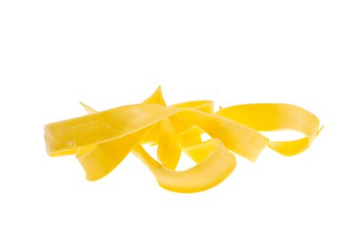 Beyaz arka plan üzerinde izole yumurta noodles