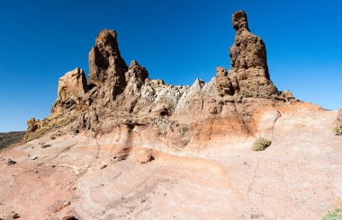 Teide doğa rezervindeki volkanik manzara