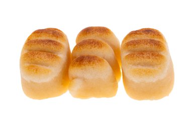 İspanyol marzipani beyaz arkaplanda izole edildi