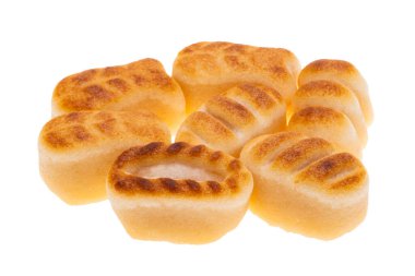 İspanyol badem ezmesi beyaz arkaplanda izole edilmiş