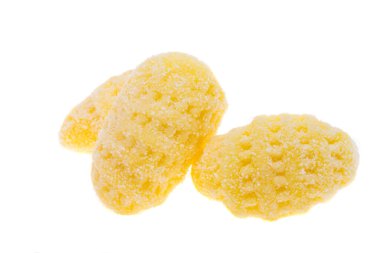 gnocchi beyaz arkaplanda izole edildi