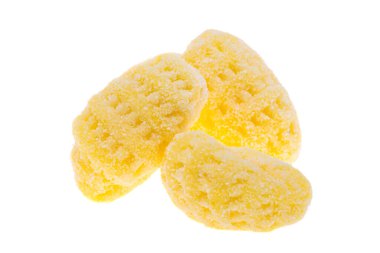 gnocchi beyaz arkaplanda izole edildi