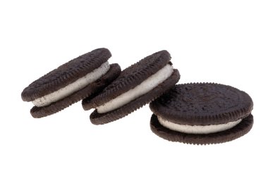 Beyaz arkaplanda çift çerez