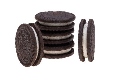 Beyaz arkaplanda çift çerez