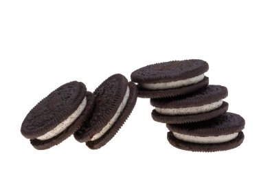 Beyaz arkaplanda çift çerez