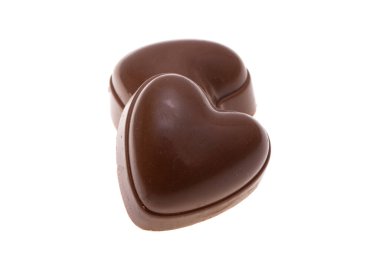 Beyaz arka planda izole çikolatalar