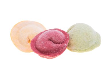 Beyaz arkaplanda izole edilmiş hamur tatlısı