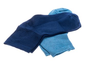 Beyaz arkaplanda izole çoraplar