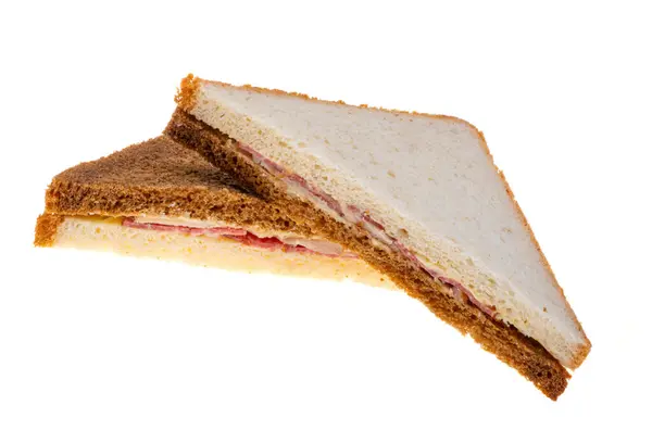 白色背景的三明治 免版税图库图片