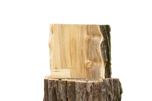 白色背景的木柴 免版税图库图片