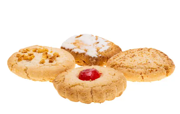 Spanska Cookies Isolerad Vit Bakgrund Royaltyfria Stockfoton