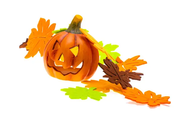 Halloween Dekorace Izolované Bílém Pozadí Royalty Free Stock Obrázky