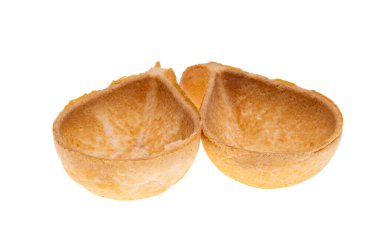 beyaz arkaplanda izole edilmiş tartlar