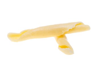 Italian pasta Cavatelli isolated on white background clipart