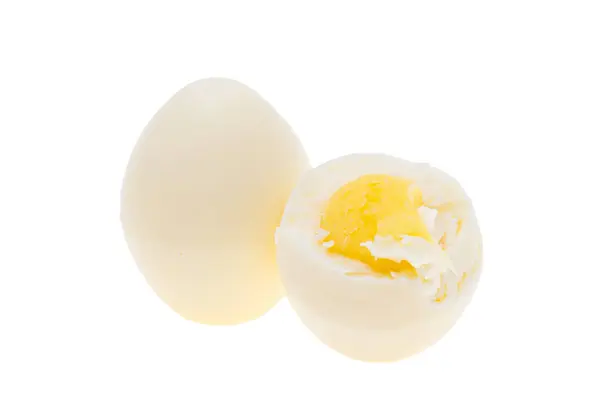 Egg White Chocolate Isolated White Background 图库照片
