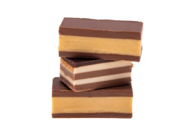 Beyaz arkaplanda izole edilmiş şeker