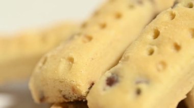 Çikolatalı kurabiyeler yakın plan.