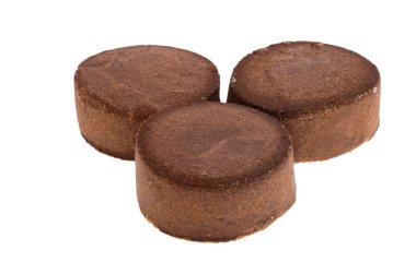 Mantecado kurabiyeleri beyaz arkaplanda izole