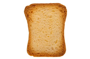 Beyaz arkaplanda izole edilmiş kızarmış ekmek