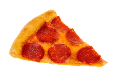 Beyaz arkaplanda izole edilmiş pizza