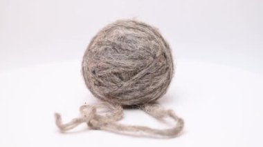 Koyun tüyü yumağı. Yaklaş.