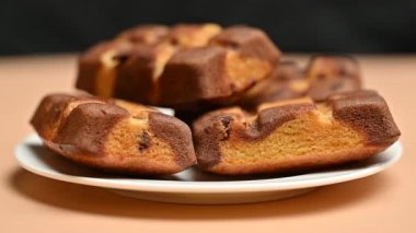 Çikolatalı bisküvi. Yakın plan.