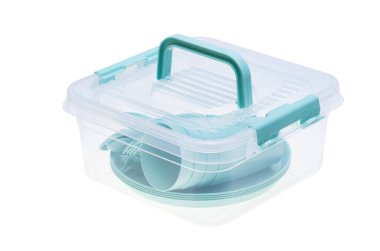 piknik sofra takımı beyaz arkaplanda izole edildi